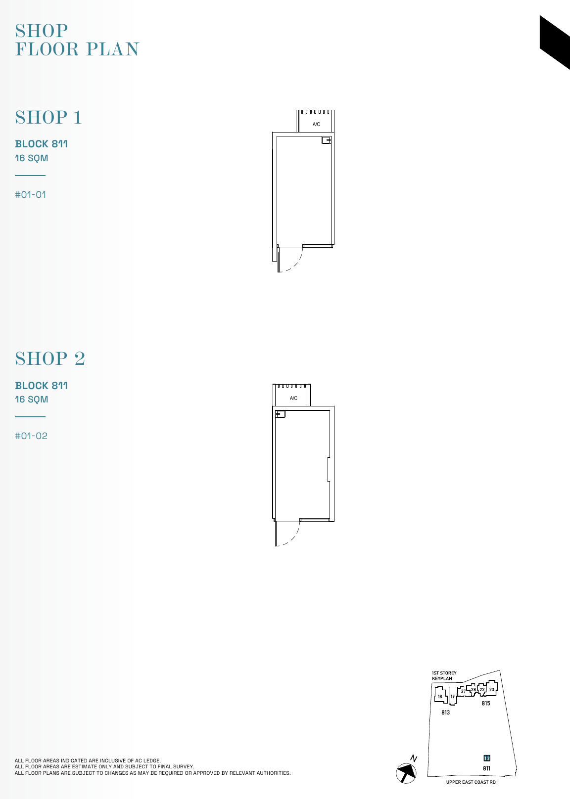 Shop 1 and Shop 2 · 172 sqft each